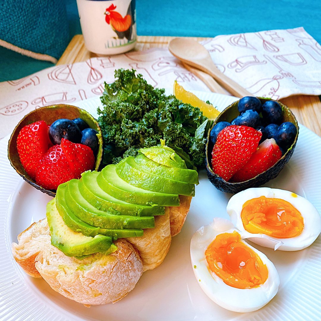 Healthy Breakfast with avocado