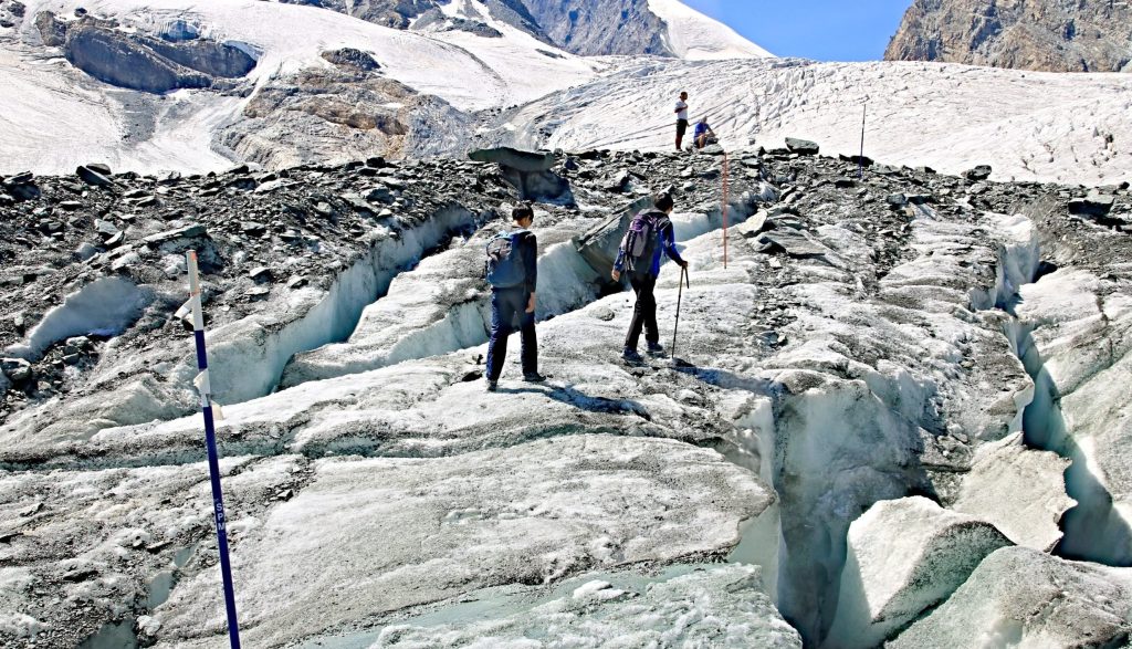 Triple Glacier crossing without guide switzerland